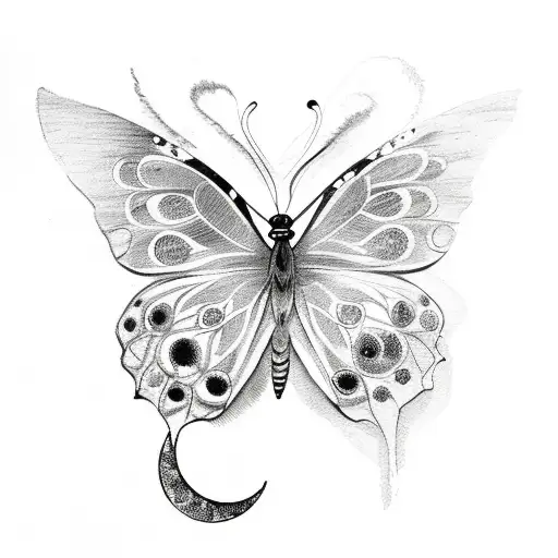 Moon And A Butterfly
