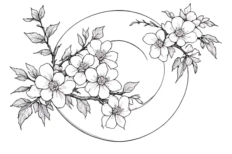 Sun And Moon Cherry Blossom