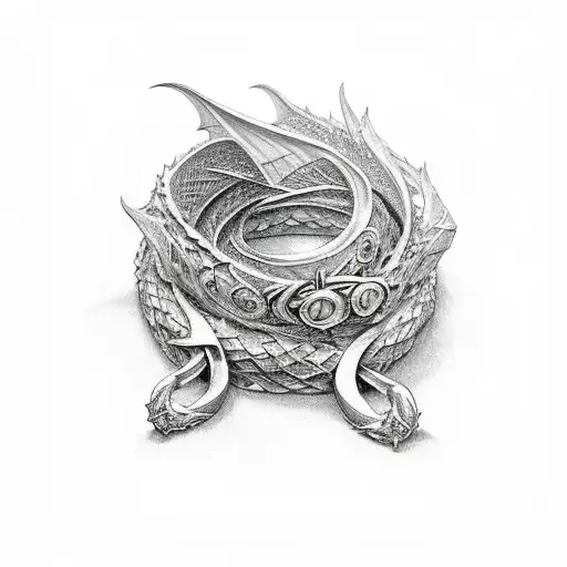 Smaug Wrapped Around The One Ring