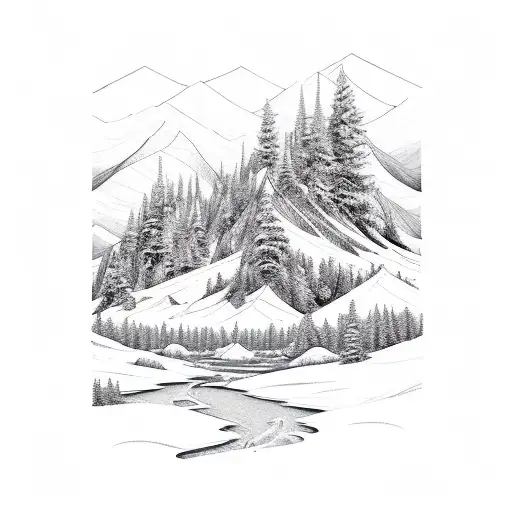 Mountain Scene River