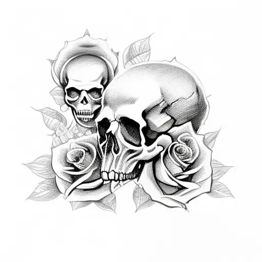 Skull And Roses