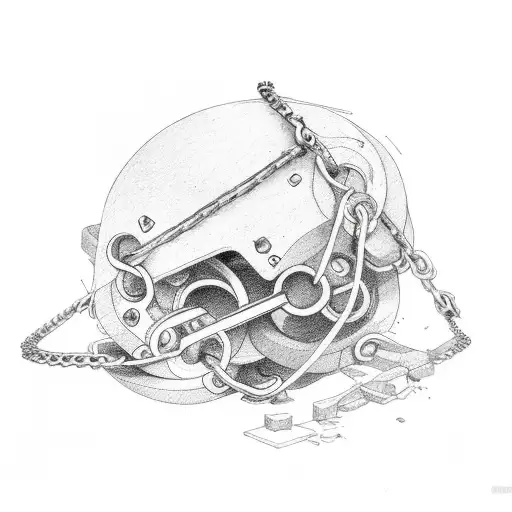 Thick Chainlinks Wrapped Around Forearm Ending With Broken Link