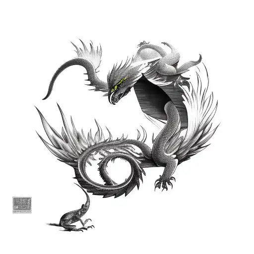 Phoenix Fighting Serpant