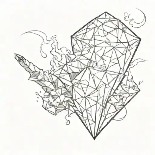 A Sketch Of A Diamond Joint Being Smoked By A Simpson's Character