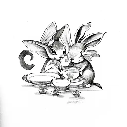 Bunny And Fairy Tea Party