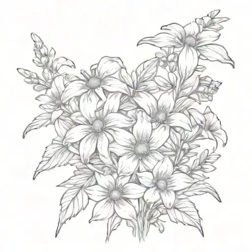 Larkspur Flower Bouquet With Black Eyed Susan Flower Surrounded