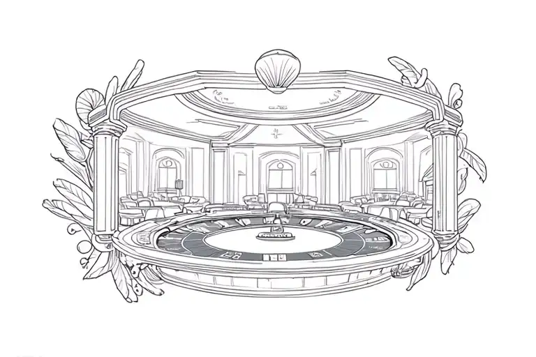 Casino Setting Surrounded