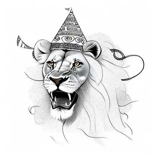 Happy Lion With Partyhat