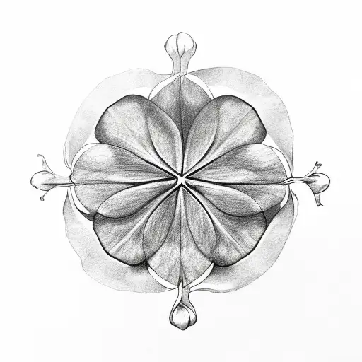 Four Leaf Clover Made Out Of Three Sevens