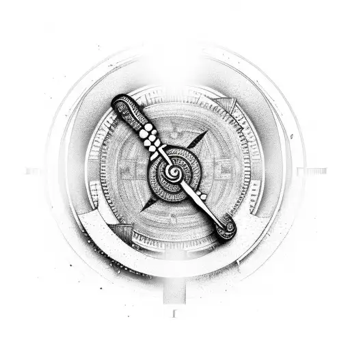 Greek Warrior With Compass