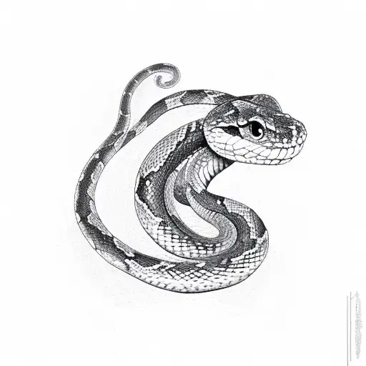 A Snake Forming An Intricate Pattern Inspired By Your Siblings' Names