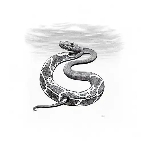 Snake Coiled Around A Favorite Object