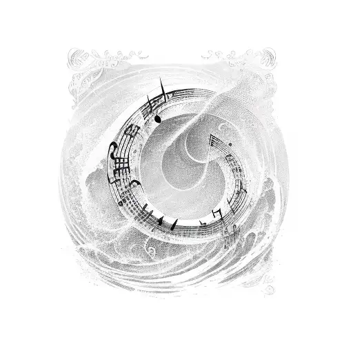 Music Notes On Water Waves