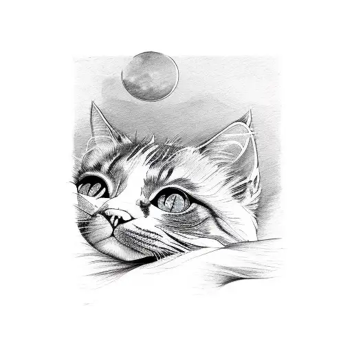 Cat Laying On The Sun