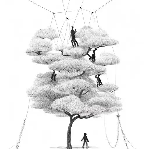 Family Tree Connected With Chains