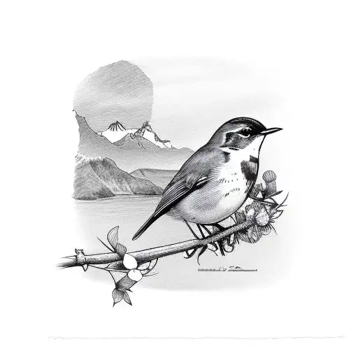 South Island Robin With A Hat On New Zealand