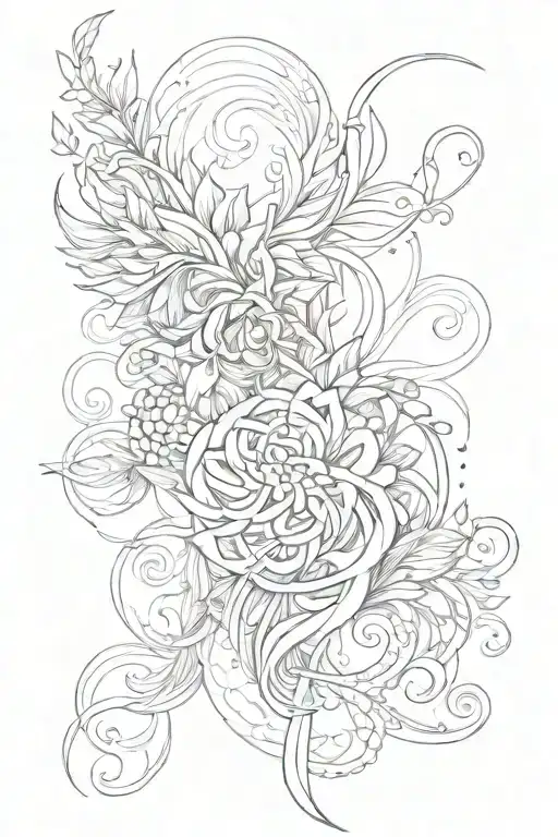Breath 2 Parts Creative Tattoo Design