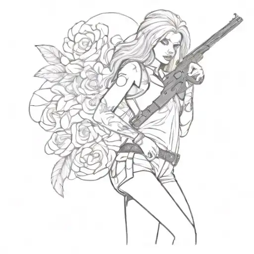 Powerful Sexy Gun On Thigh With Country Girl Rebel