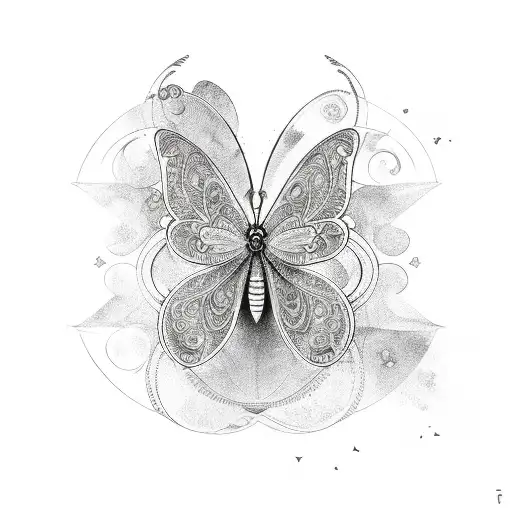 Virgo Zodiac With Butterfly