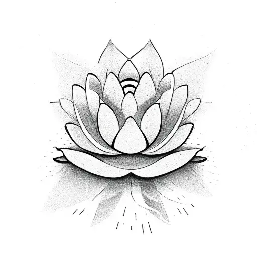 A Spiritual Finance Symbol Merging With A Serene Lotus Flower