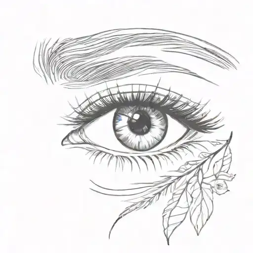 Pretty Crying Eye With Defined Eye Brow And Long Eyelashes
