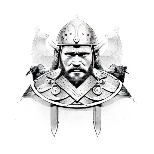 Viking Warrior With Raven