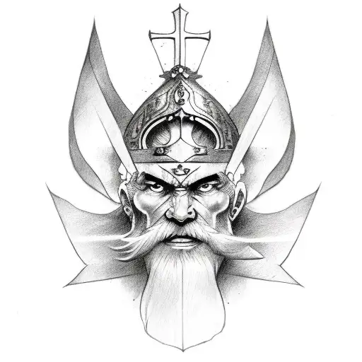 Warrior With Bible Verse On Forearm