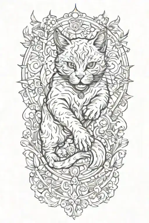 Cat In A Pouncing Pose