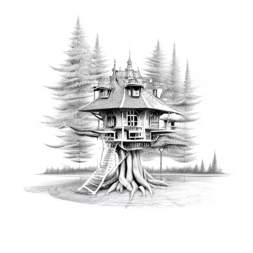 Wolf Tree House Family