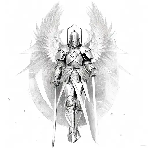 Gardian Angel In Knight Armor