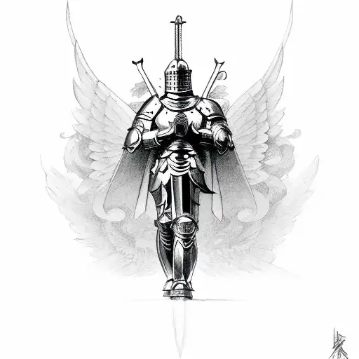 Gardian Angel In Knight Armor