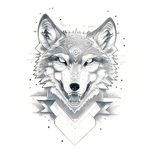 Couples Tattoo Wolf