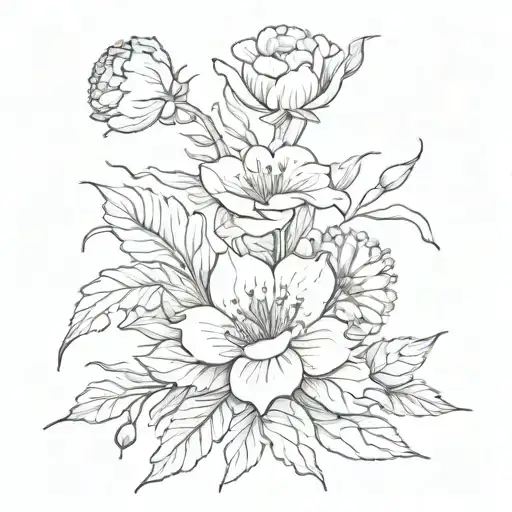 Cross And Carnation Sweet Pea Water Lily Flower