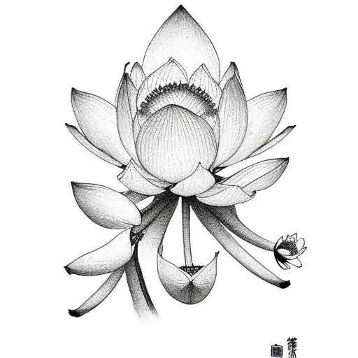 Buddh Japanese Temple Lotus Cherry Blossom