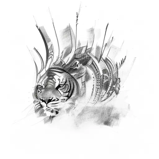 An Abstract Sketch Of A Roaring Crowd At The Stadion