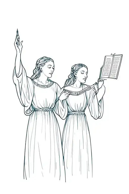 Two People Conducting A Choir