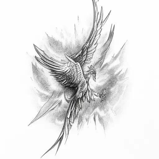 Phoenix With Lightning