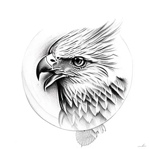 Half Eagle Half Pecock With Hindu And Cosmic Reference