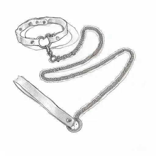 A Black And Silver Choke Chain With A Heart On It