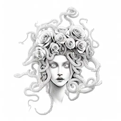 Medusa With Roses