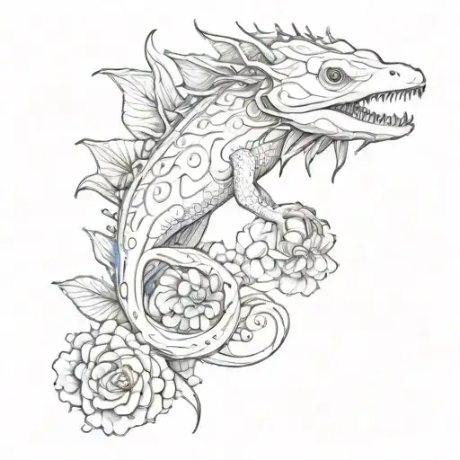 Axolotl Warrior Love Flower