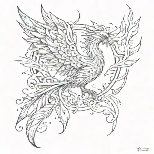 Phoenix And Hebrew Letters