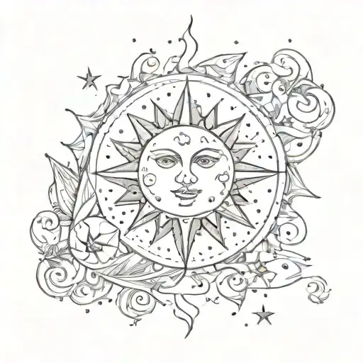 Sun And Moon And Stars