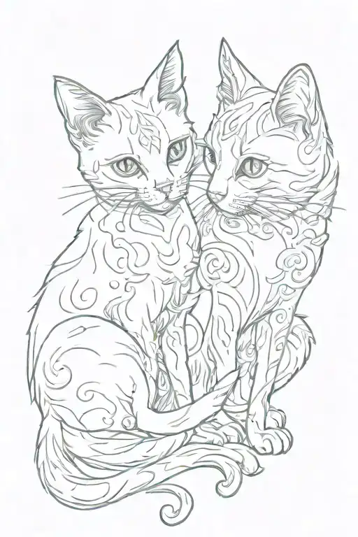 2 Cats In Love Each Other