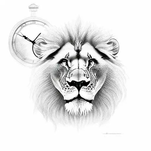 Lions And Clock And Business