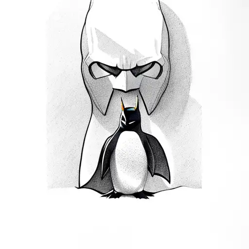 A Penguin Dressed As Batman