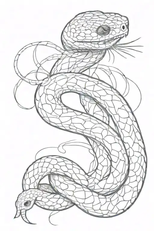 Abstract Cute Snake