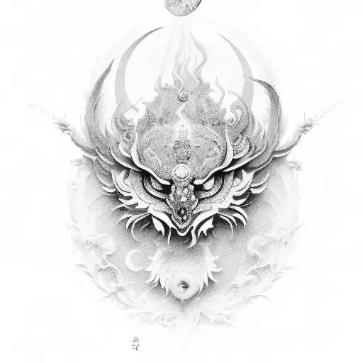 Marigold And Cosmo With Wanning Crest Moon