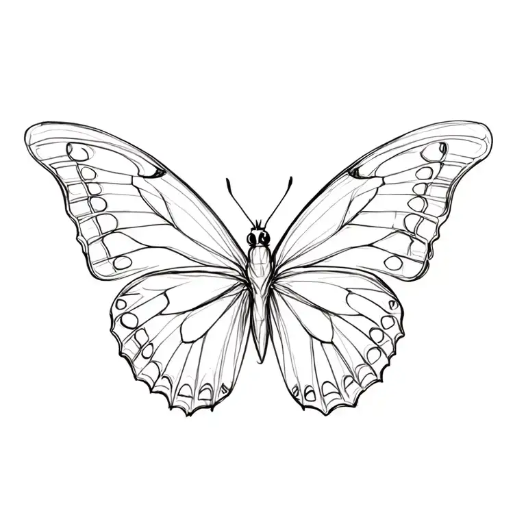 A Butterfly With A 6 In Each Wing