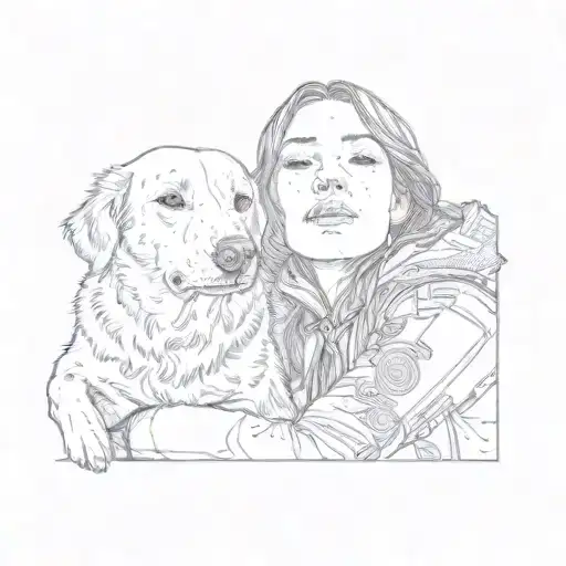 A Woman And Her Dog